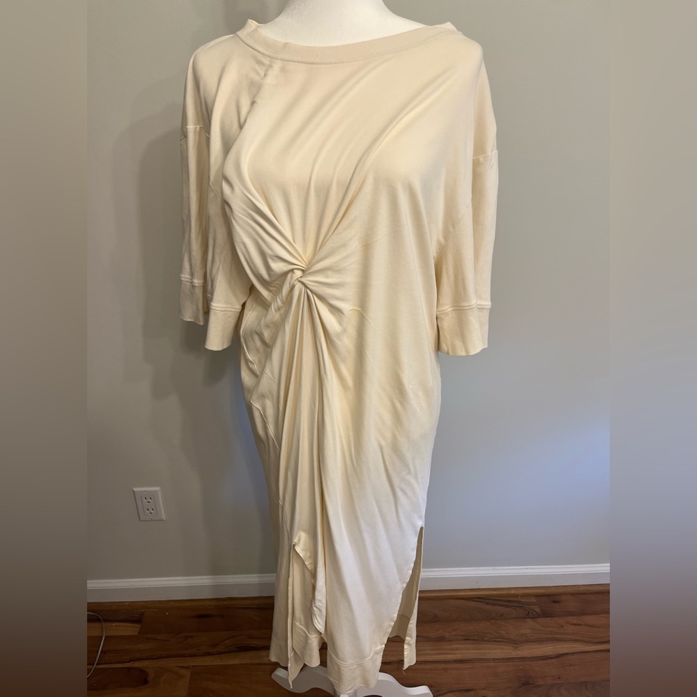 H&M Cream Asymmetrical Knotted Dress